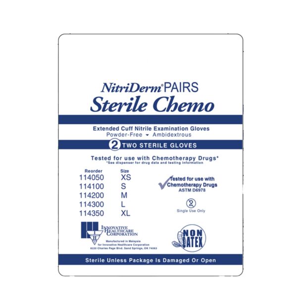 NitrileDerm EC X-Large Exam Gloves with Extended Cuff by Brand - Part 114350 - Image 2