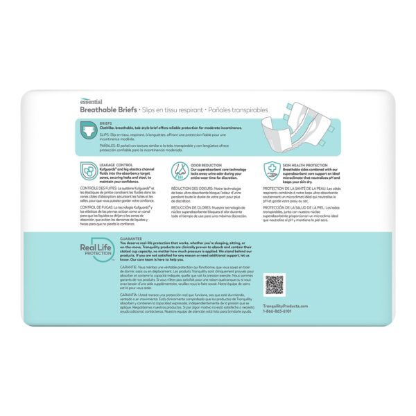 Tranquility Essential Unisex Incontinence Brief X-Large - Moderate Absorbency, Part 2967-100 - Image 3