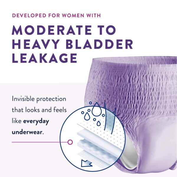 Prevail Per-Fit Women's Disposable Moderate Absorbency Pull-On Underwear, X-Large - Image 5