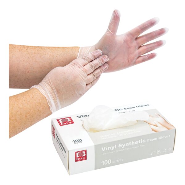 Exam Glove Basic X-Large Non-Sterile Vinyl Gloves by Brand with Part Number 09112876762 - Image 4