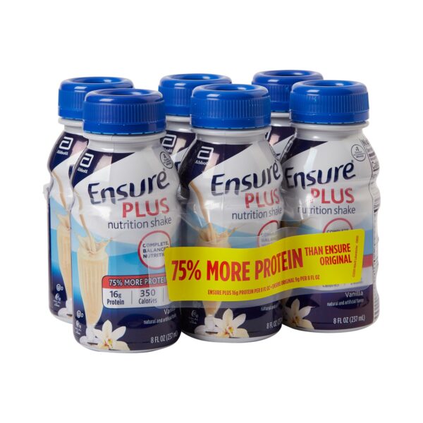 Ensure Plus Oral Nutrition Shake Vanilla Flavor by Abbott - 8 oz. Liquid Bottle, Part #57263 - Image 4