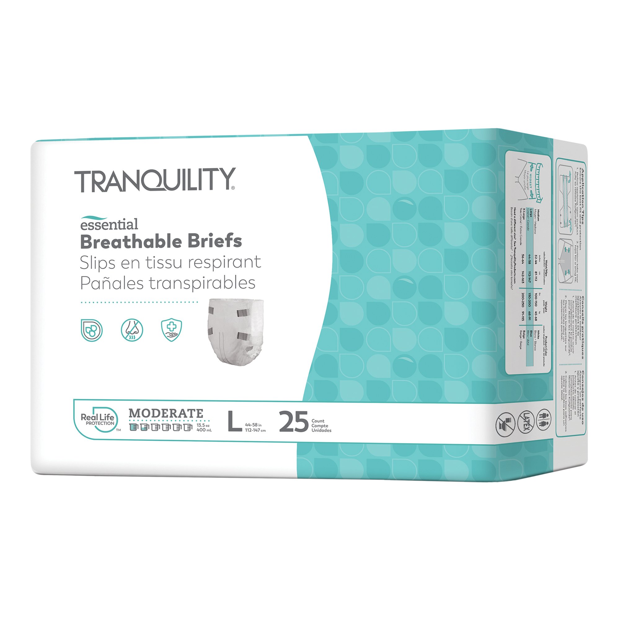 Tranquility Essential Large Unisex Incontinence Brief with Moderate Absorbency * Part #2966-100