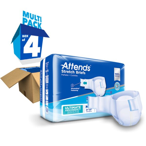 Attends Unisex Adult Incontinence Brief DDSMR * Medium / Regular Heavy Absorbency - Image 6