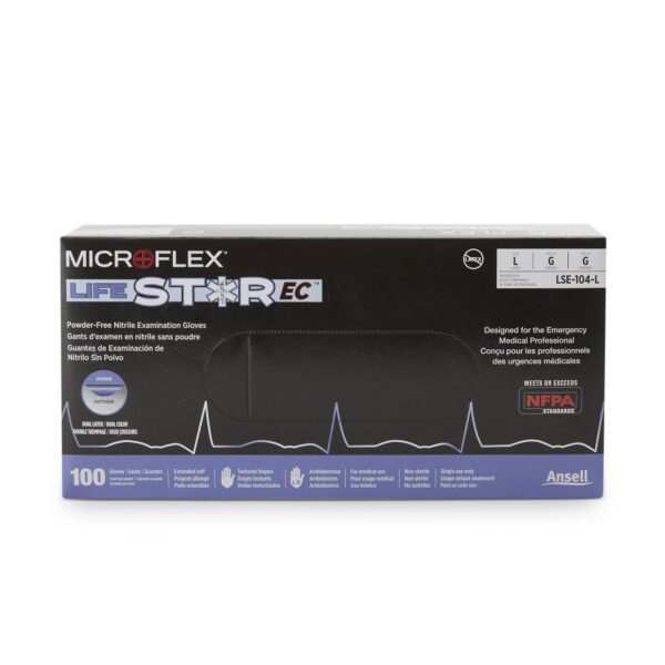 LifeStar EC Large NonSterile Nitrile Exam Glove with Extended Cuff - Fentanyl Tested, Dual Layer Protection - Image 2