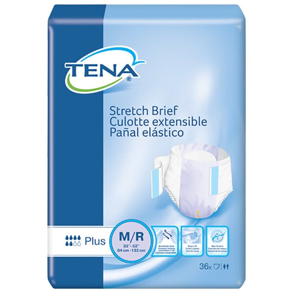 TENA Stretch Plus Medium Unisex Adult Incontinence Brief by TENA Part 67602 - Image 2