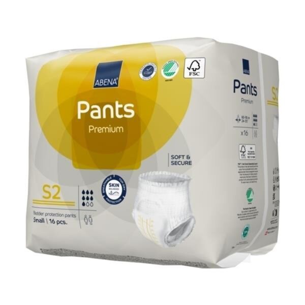 Abena Premium S2 Pull-On Unisex Adult Absorbent Underwear with Tear-Away Seams - Small, Heavy Absorbency - Image 4