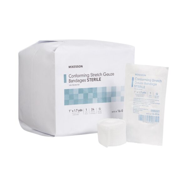 McKesson Conforming Bandage 1 Inch x 1 3/4 Yard, Sterile, Part Number 16-016
