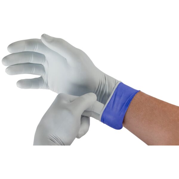 LifeStar EC X-Large NonSterile Nitrile Exam Glove with Extended Cuff - Fentanyl Tested, Blue/White