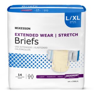 McKesson Unisex Adult Incontinence Brief Extended Wear Large / X-Large, Heavy Absorbency - Part Number ONBLXL