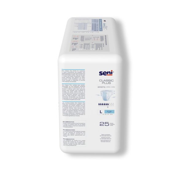 Seni? Classic Plus Large Unisex Adult Incontinence Brief with Advanced Absorbency Technology - Image 6
