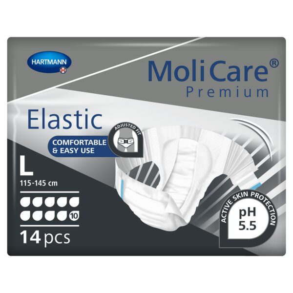 MoliCare Premium Elastic Unisex Adult Incontinence Brief Large * Heavy Absorbency, Part #165673