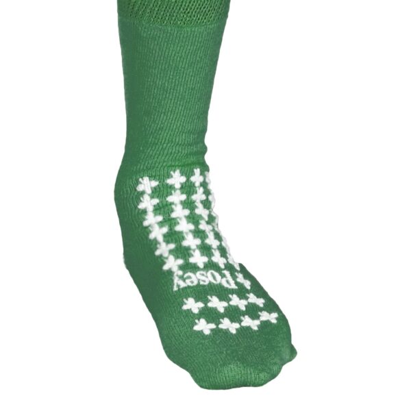 Posey Unisex Adult Slipper Socks with Double Tread Non-Skid Sole - Green, Part Number 6239G - Image 3