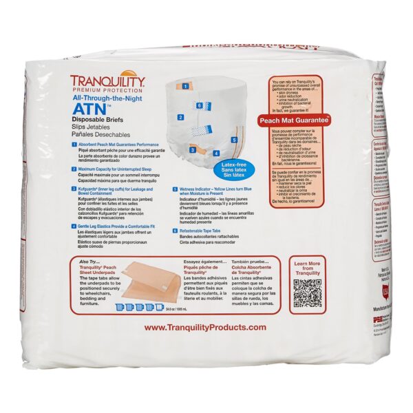 Tranquility ATN Medium Disposable Heavy Absorbency Unisex Adult Incontinence Brief (Part #2185) - Image 5