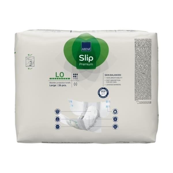 Abena Slip Premium L0 Large Unisex Adult Incontinence Brief with Heavy Absorbency and Repositionable Tape - Image 6