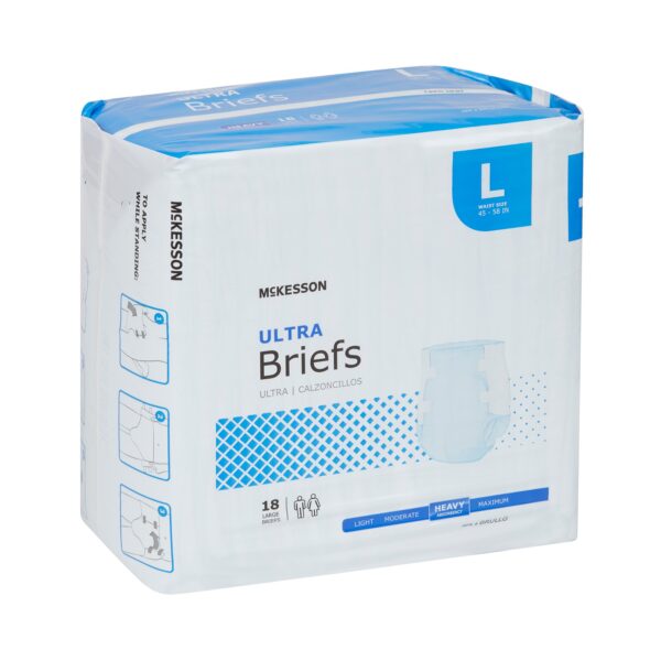McKesson Unisex Adult Incontinence Brief Ultra Large Disposable Heavy Absorbency - Part Number BRULLG - Image 7