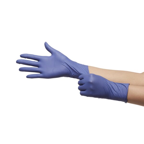 McKesson Confiderm LDC Large Blue Nitrile Exam Gloves * Chemo & Fentanyl Tested, Textured Finish, Latex-Free - Image 6