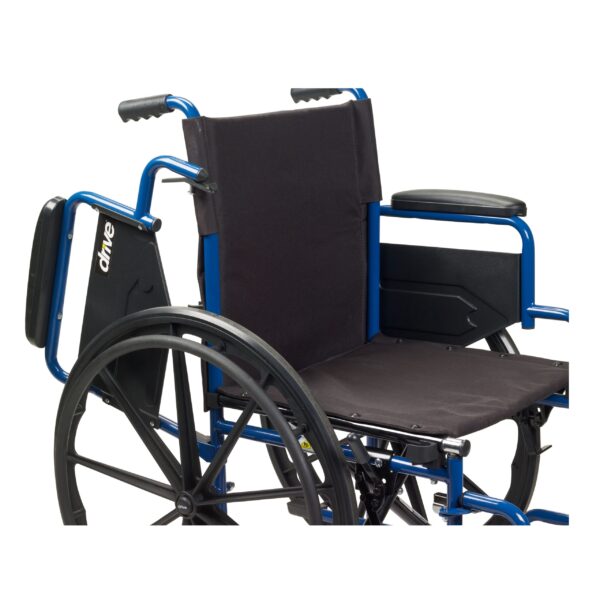 Drive Blue Streak Wheelchair with 18-Inch Seat, Swing-Away Footrests, and 250 lbs. Capacity - Image 2