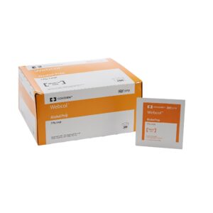 Webcol 70% Isopropyl Alcohol Prep Pads - Large Sterile Individual Packets, Part 5110
