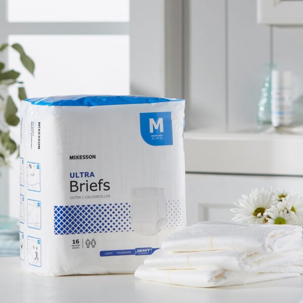McKesson Ultra Medium Unisex Adult Incontinence Brief - Heavy Absorbency, Disposable - Image 8