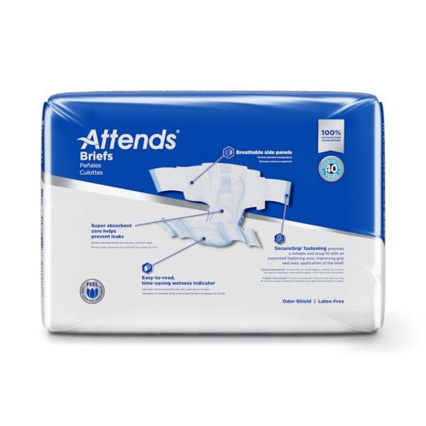 Attends Care Advanced Large Unisex Adult Incontinence Brief with Heavy Absorbency (Part No. DDP30) - Image 5