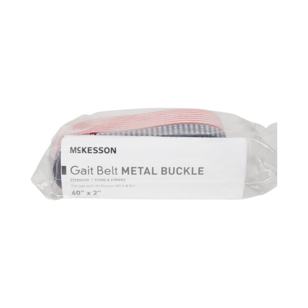 McKesson Gait Belt with Stars and Stripes Design, 5 Feet Long, Metal Buckle - Image 2