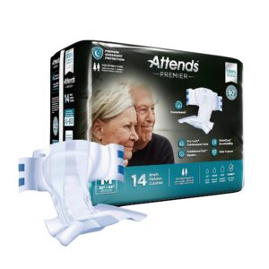 Attends Premier Medium Unisex Adult Incontinence Brief - Heavy Absorbency, 20 Pack