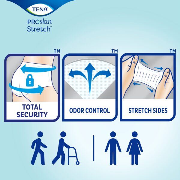 TENA ProSkin Stretch Ultra Large / X-Large Unisex Adult Incontinence Brief Part 67803 - Image 7
