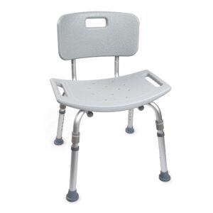 McKesson Bath Bench with Aluminum Frame and Removable Backrest - 19-1/4 Inch Seat Width, 400 lb Capacity