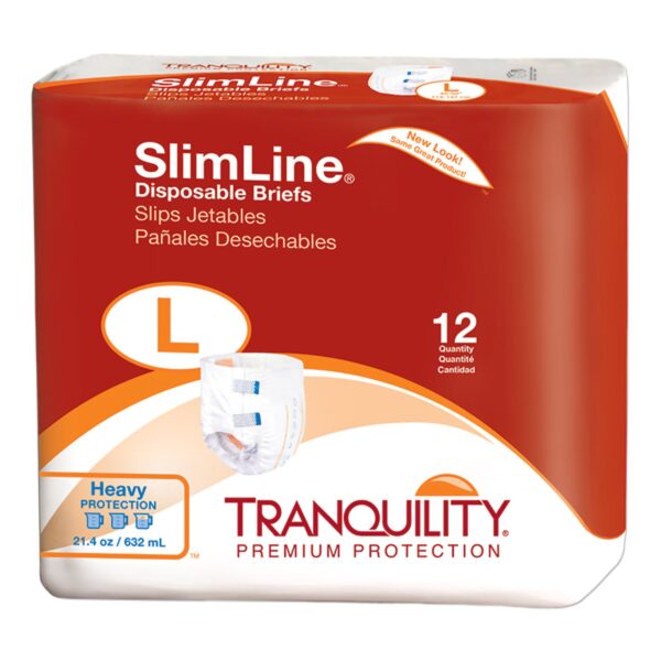Tranquility Slimline Unisex Adult Incontinence Brief Large - Heavy Absorbency, Part 2132