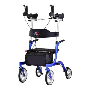 Phoenix Rise UP 4-Wheel Rollator by Drive Medical with Adjustable Height and Folding Aluminum Frame