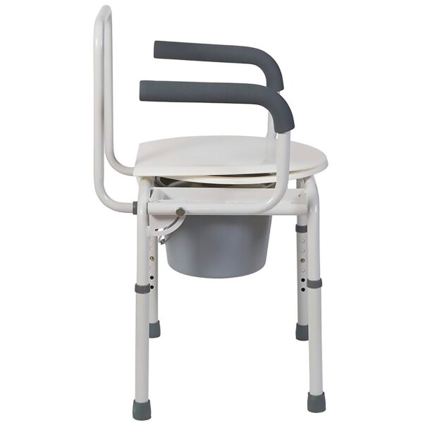 Mabis Drop Arms Steel Frame Commode Chair with 14-Inch Seat and 250 lbs. Capacity - Part Number 520-1213-1900 - Image 7