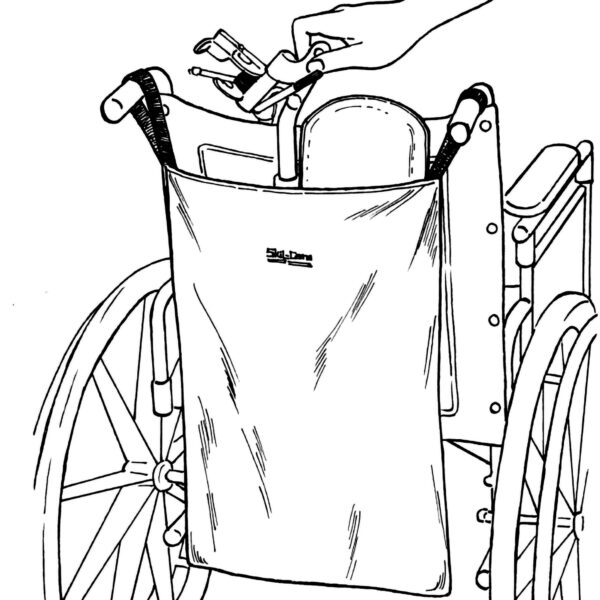 SkiL-Care Wheelchair Bag for Footrest * Durable Vinyl Storage Solution - Image 2