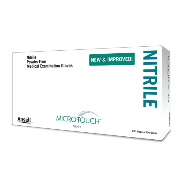 Ansell Micro-Touch Nitrile Exam Gloves, Small, Blue, Chemo Tested, 200 Pack - Image 3