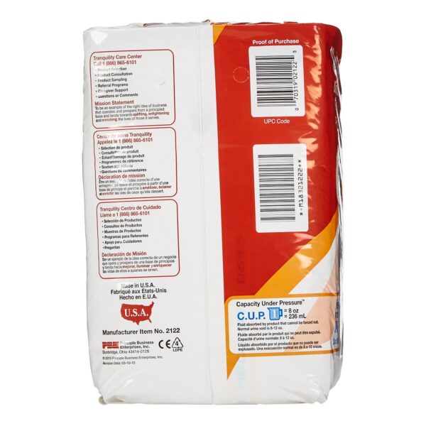 Tranquility Slimline Unisex Adult Incontinence Brief Medium - Heavy Absorbency with Wetness Indicator - Image 6