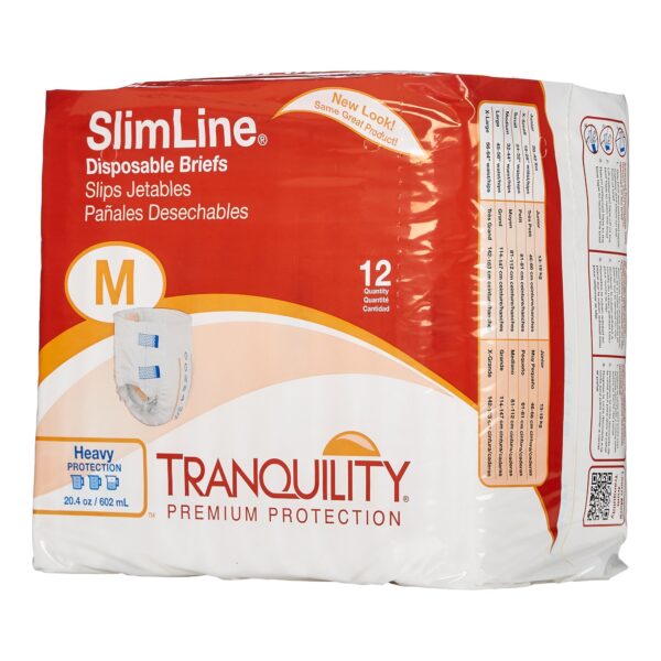 Tranquility Slimline Unisex Adult Incontinence Brief - Medium, Heavy Absorbency, Part 2122 - Image 4