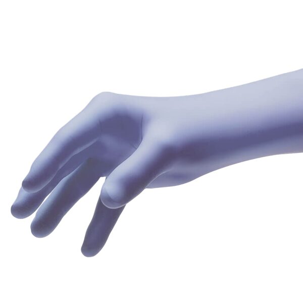 Pulse Nitrile Exam Gloves Large - Chemo and Fentanyl Tested, Textured Fingertips, Aqua Blue - Brand 177302 - Image 3