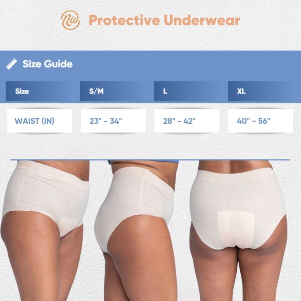 Nexwear Female Adult Absorbent Underwear X-Large Disposable Moderate Absorbency - Image 4