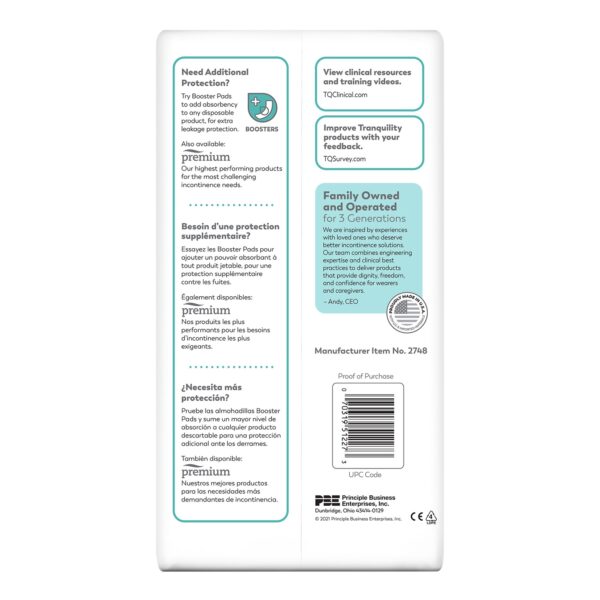 Tranquility Essential 2X-Large Unisex Heavy Absorbency Disposable Incontinence Brief (Part No. 2748) - Image 3