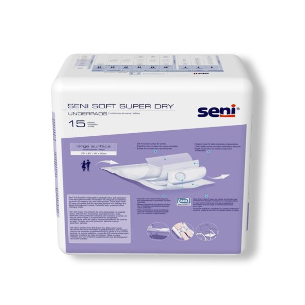 Seni Soft Super Dry Disposable Underpad 23 x 35 Inches for Extra Absorption and Comfort - Image 4