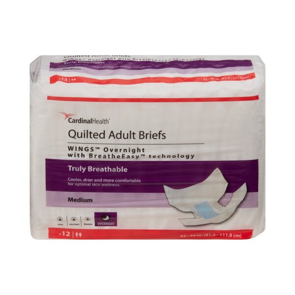 Unisex Adult Incontinence Brief Wings Overnight Quilted Medium by Brand 67033 - Image 2