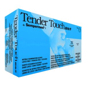 Tender Touch Lavender Nitrile Exam Gloves - Large, NonSterile, Textured Fingertips