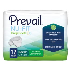 Prevail Nu-Fit 2X-Large Disposable Heavy Absorbency Incontinence Briefs by ProCare - Part Number CRB-017