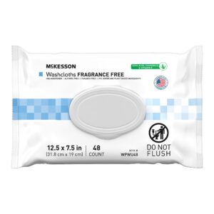 McKesson Soft Pack Unscented Personal Cleansing Wipes - 48 Count, Part WPWU48
