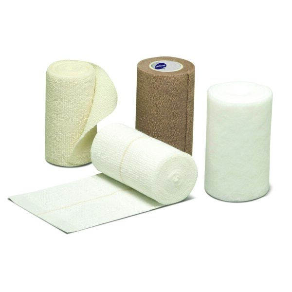 4 Layer Compression Bandage System FourPress by KT - Self-Adherent, Tan/White, 30-40 mmHg - Image 2