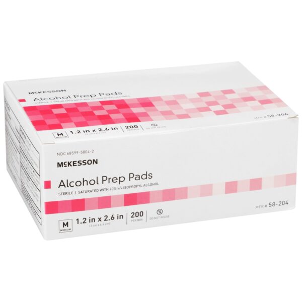 McKesson 70% Isopropyl Alcohol Prep Pads - Individual Sterile Packets - Image 4