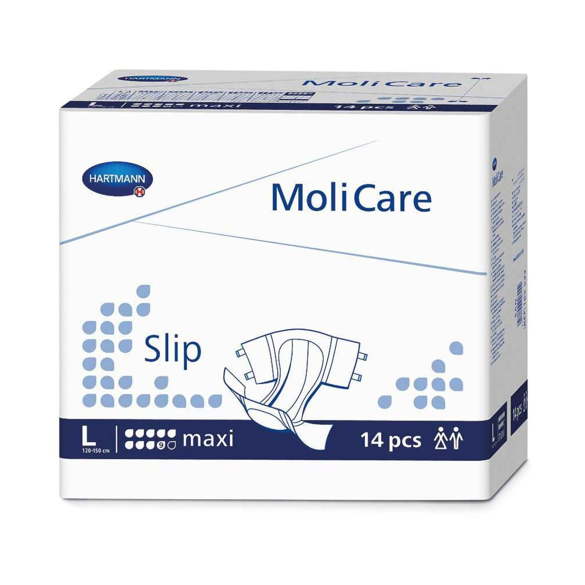 MoliCare Slip Maxi Large Unisex Adult Incontinence Brief PHT165533 - Heavy Absorbency Disposable Briefs