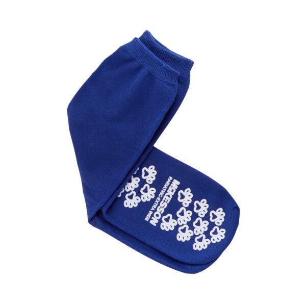McKesson Terries Unisex Adult Bariatric X-Wide Slipper Socks - Double Tread for Secure Comfort in Royal Blue - Image 2
