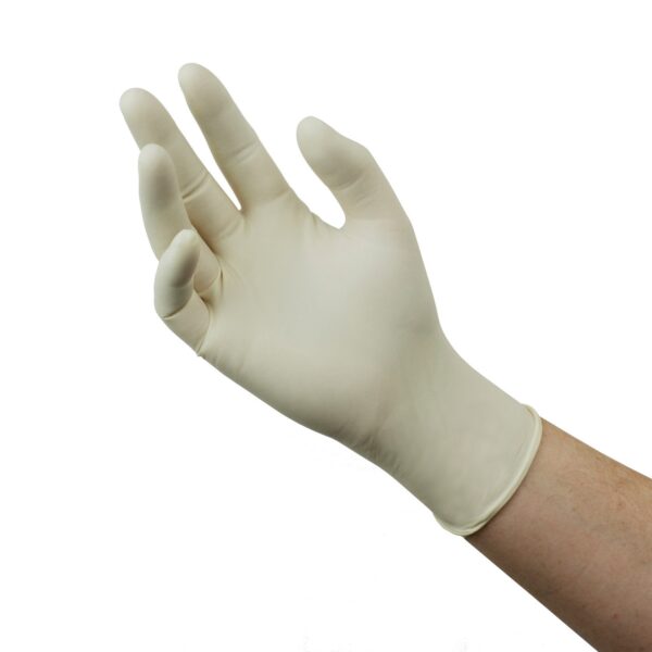 Diamond Grip Plus Small Non-Sterile Latex Exam Gloves by DGP - Textured, 0.20 mm Thickness - Image 3