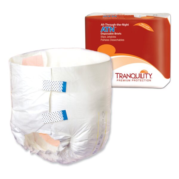 Tranquility ATN Medium Disposable Heavy Absorbency Unisex Adult Incontinence Brief (Part #2185) - Image 3