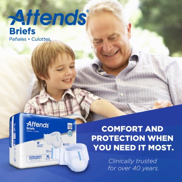 Attends Care Advanced Unisex Adult Incontinence Brief X-Large DDP40100 - Image 9